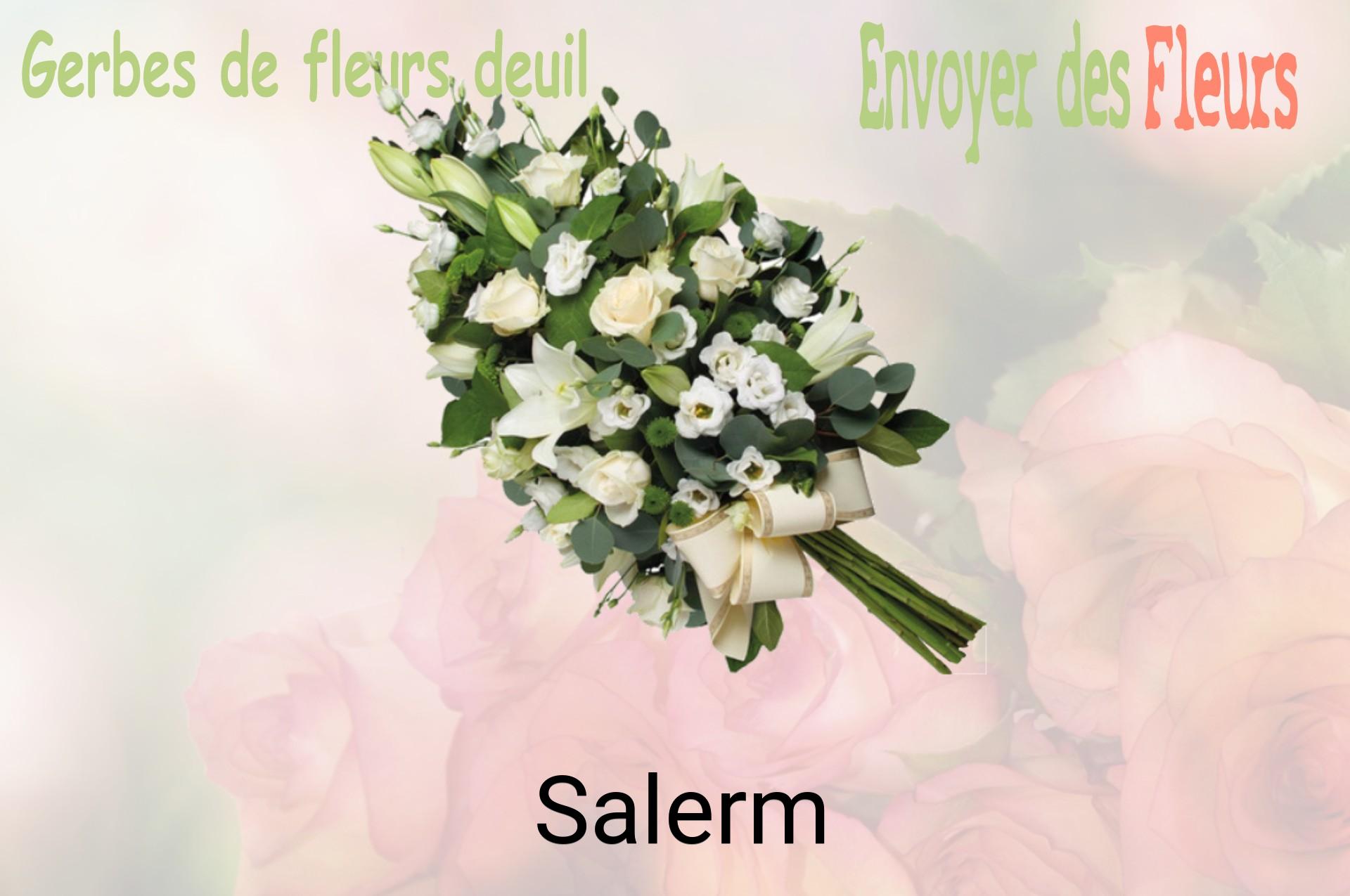 Gerbe de fleurs de deuil livrée à Salerm